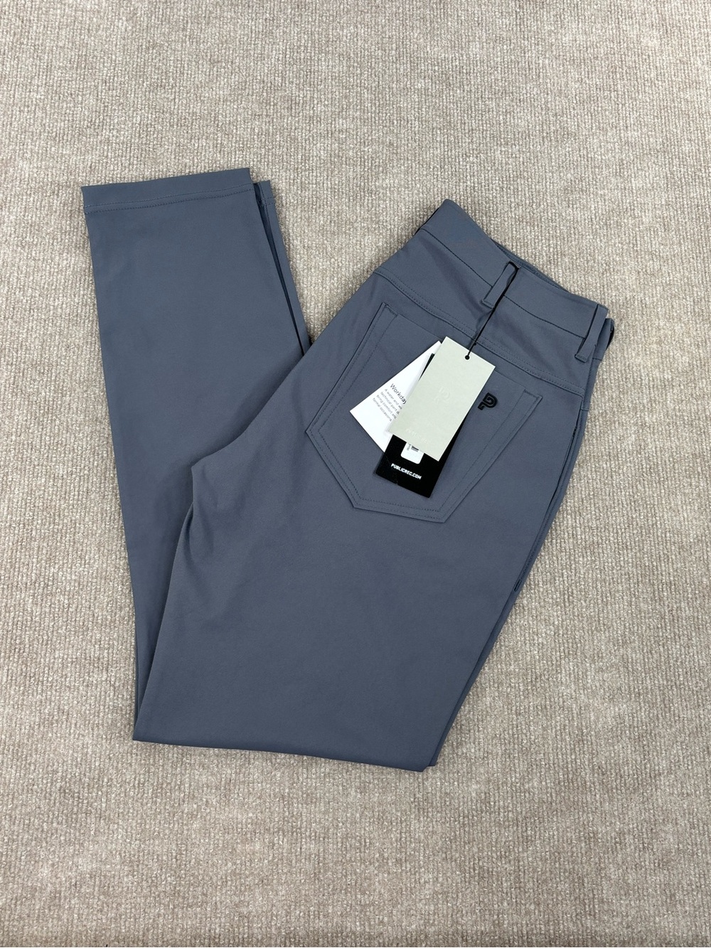 NWT Public Rec Pants Men 28x30 Gray Workday Performance Career Casual Sport Golf